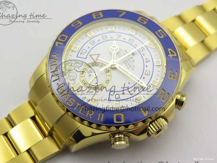 0209 ComfortFit YachtMaster II 2017 baselworld 116688 YG Blue Ceramic JF 1:1 Best Edition on YG Bracelet A 3063